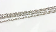 Antique Silver Plated Chain 1 Meter - 3.3 Feet  (3x5 mm)  G16453