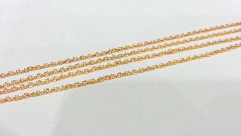 33ft Gold Chain Cable Chain Gold Plated Chain  10 Meters - 33 Feet  (2x3 mm)  G16857