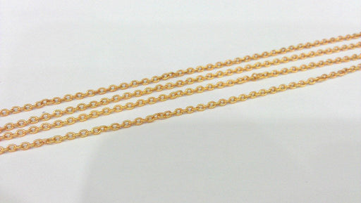 Gold Chain Gold Plated Chain 1 Meter - 3.3 Feet  (2x3 mm)  G16857
