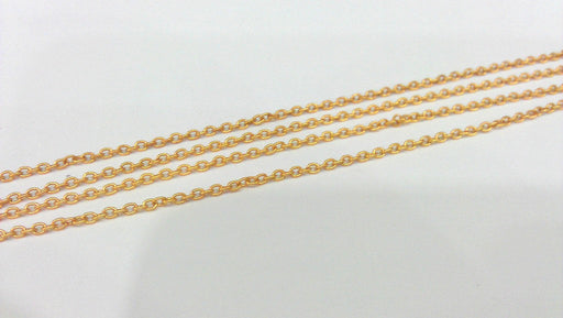 5mt Gold Chain Cable Chain Gold Plated Chain  5 Meters - 16.5 Feet  (2x3 mm)  G16857