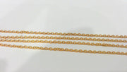 5mt Gold Chain Cable Chain Gold Plated Chain  5 Meters - 16.5 Feet  (2x3 mm)  G16857