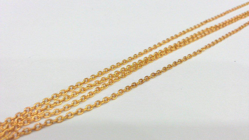 Gold Chain Gold Plated Chain 1 Meter - 3.3 Feet  (2x3 mm)  G16857