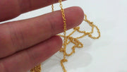 33ft Gold Chain Cable Chain Gold Plated Chain  10 Meters - 33 Feet  (2x3 mm)  G16857