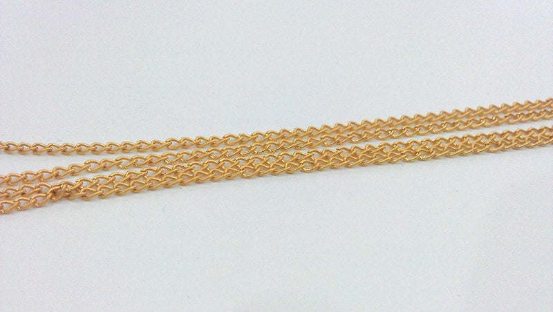 1 Meter - 3.3 Feet  (3x4 mm) Gold Plated Chain G20425