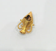 Gold Pendant Amphora Pendant , Gold Plated Brass G9861