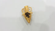 Gold Pendant Amphora Pendant , Gold Plated Brass G9861
