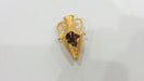 Gold Pendant Amphora Pendant , Gold Plated Brass G9861
