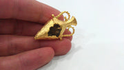 Gold Pendant Amphora Pendant , Gold Plated Brass G9861