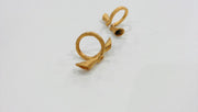 5 Pcs Adjustable Ring Blank  (6mm Drop Blank), Gold Plated  Brass  G11495