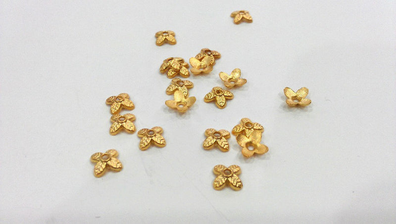 300 Gold Bead Caps Gold Plated Bead Caps  G12794