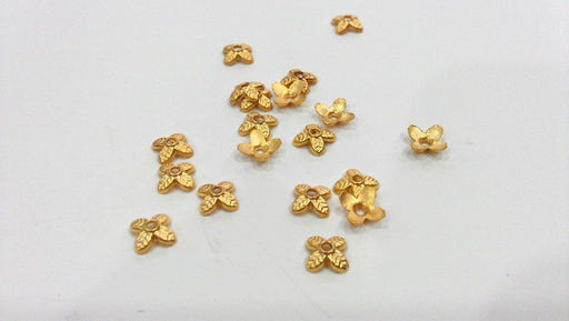 300 Gold Bead Caps Gold Plated Bead Caps  G12794