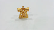 30x24 mm   Robe Pendant,Connector , Gold Plated Brass G183