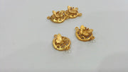 4 Butterfly Charms Connector , Gold Plated Brass 4 Pcs  G186