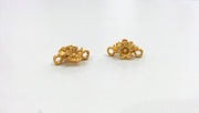 2 Pcs Gold Plated  Flower Connector ,Charms   G190
