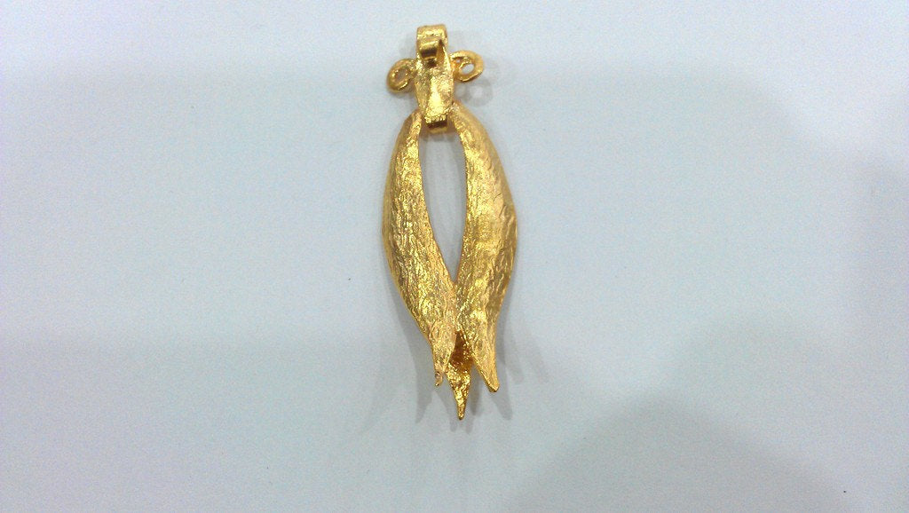 52x48 mm Gold Plated Brass  Pendant G193