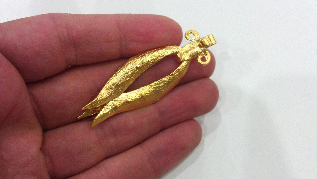 52x48 mm Gold Plated Brass  Pendant G193