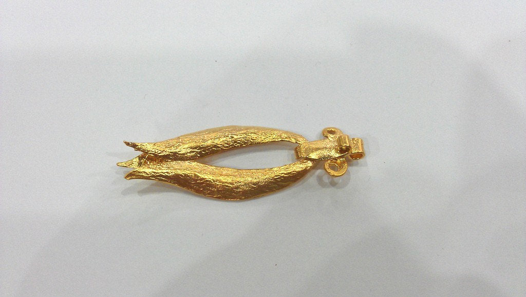 52x48 mm Gold Plated Brass  Pendant G193