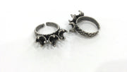 Antique Silver Plated Brass Ring Base Blank (6mm Blank) G10781