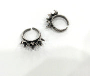 Antique Silver Plated Brass Ring Base Blank (6mm Blank) G10781