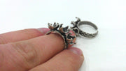Antique Silver Plated Brass Ring Base Blank (6mm Blank) G10781