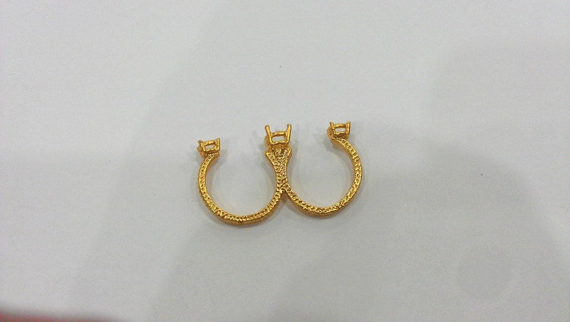 Gold Plated Brass Ring Base Blank (4mm and 6mm Blank) G16431