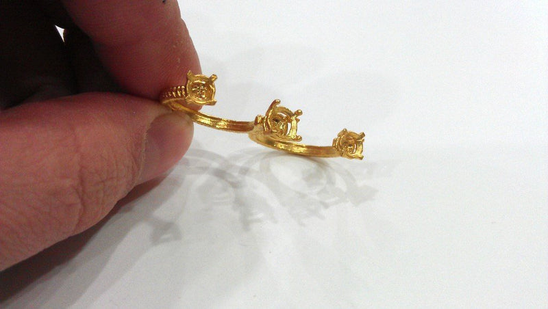 Gold Plated Brass Ring Base Blank (4mm and 6mm Blank) G16431