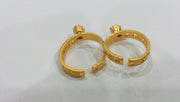 Gold Plated Brass Ring Base Blank  (4mm Blank)  G199