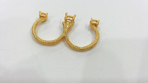 Gold Plated Brass Ring Base Blank (4mm and 6mm Blank) G16431