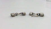 5 sets  Antique Silver Plated Brass Hook Clasp, Fold Over Crimp Heads,Findings  G9643