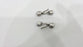 2 sets Antique Silver Plated Brass Hook Clasp, Fold Over Crimp Heads,Findings  G9643