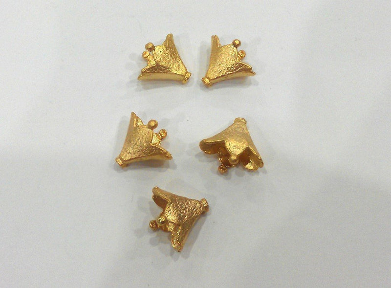 10 Pcs Cone  Findings , Gold Plated Brass G9227