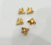 10 Pcs Cone  Findings , Gold Plated Brass G9227