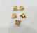 4 Gold Plated Brass Cones  Bead Caps , Findings  G9227