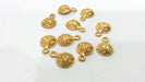 4 Pcs Gold Plated Brass  Charms G251