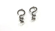 2 Silver Charms Antique Silver Plated Brass  Findings G252