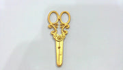Gold Pendant Scissors Pendant , Gold Plated Metal  75x28 mm G14371