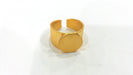5 Adjustable Ring Blank (15 mm Blank)  , Gold Plated Brass G9866