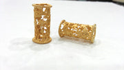 Flower Tube Gold Tube Gold Plated Brass 28x12 mm  G9456