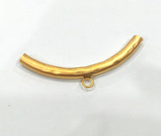 Gold Plated Brass Tube Pendant with 1 Loop Setting,connector ,Findings G278