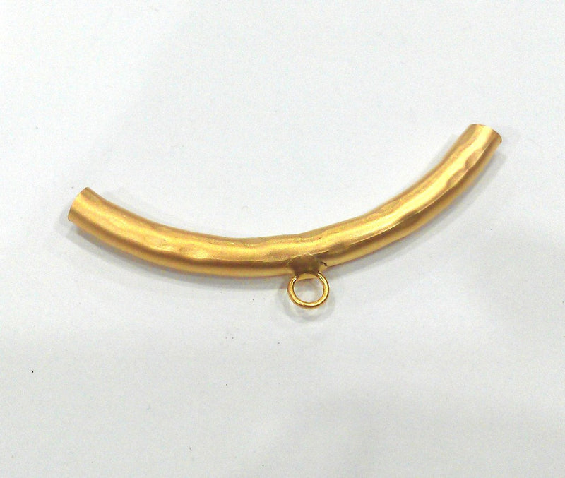Gold Plated Brass Tube Pendant with 1 Loop Setting,connector ,Findings G278