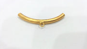 Gold Plated Brass Tube Pendant with 1 Loop Setting,connector ,Findings G278