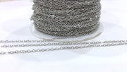 10mt Silver Chain Silver Tone Brass Soldered Cable Chain 10 Meters-33 Feet (1.5x2 mm.) G284