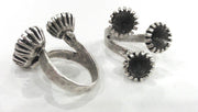 Silver Ring Blank Ring Setting Ring Bezel Base Cabochon Mountings Adjustable Ring Blank Silver Plated Brass (6mm Blank) G295