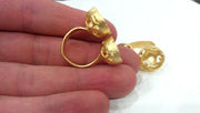 Adjustable Ring Base Blank with ( 12-13 mm Blank), Gold Plated Brass G304