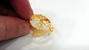 27 mm Gold Plated Brass Connector ,Findings,Pendant  G305
