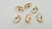 6 Pcs (3 pairs) Earring Hook ,Findings , Gold Plated Brass  G14037