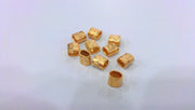 10 Tube Beads , Gold Plated Brass G13935