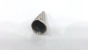 2 Silver Cone Antique Silver Plated Brass Cone,Findings G311