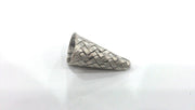 2 Silver Cone Antique Silver Plated Brass Cone,Findings G311