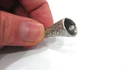 2 Silver Cone Antique Silver Plated Brass Cone,Findings G311